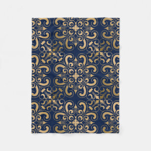 Cobertor De Velo Marinho Dourado Ornamentado luxuoso