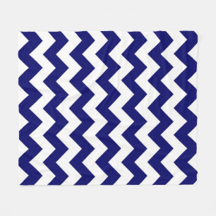Cobertor De Velo Marinho e Zigzag branco