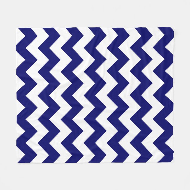 Cobertor De Velo Marinho e Zigzag branco (Frente (Horizontal))