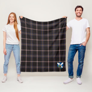 Cobertor De Velo Marinho escocês vestida Xadrez azul de Tartan