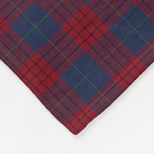Cobertor De Velo Marinho, Xadrez azul e vermelha, Robinson Tartan