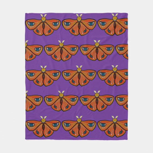 Cobertor De Velo Mariposa Mística con Ojos (Frente)