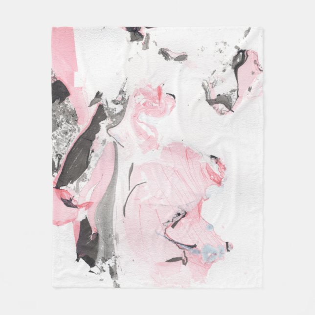 Cobertor De Velo Mármaco Preto Rosa: Desenho Mão (Frente)