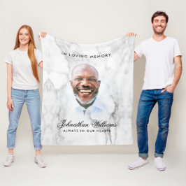 Cobertor De Velo Mármore Branco Simples com Texto Personalizado Fot