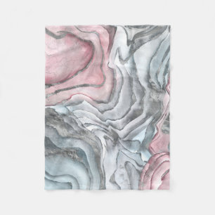 Cobertor De Velo Mármore de rosa de blush - pinças pastel e prata