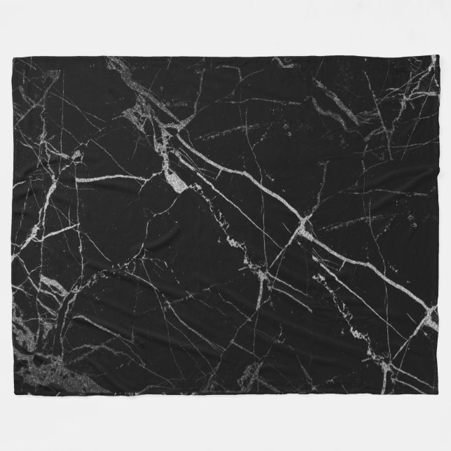 Cobertor De Velo Mármore Veio Preto e Prata (Frente (Horizontal))