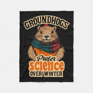 Cobertor De Velo Marmotas Preferem Ciência ao Inverno de Fevereiro