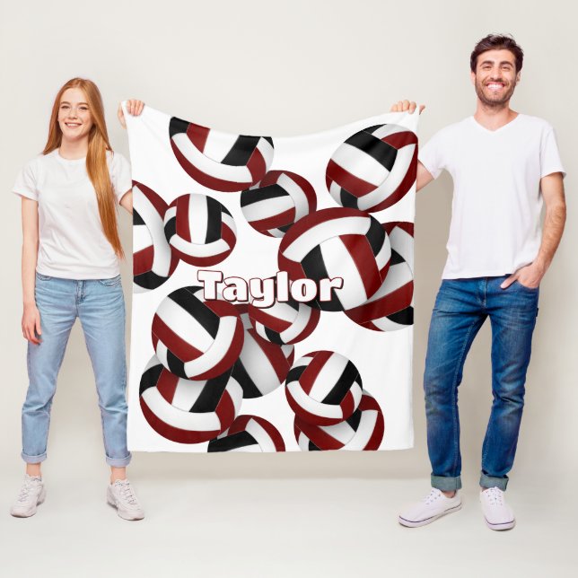 Cobertor De Velo maroon Black Volleybolas raparigas sala de esporte (In Situ)