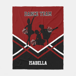 Cobertor De Velo Maroon Red Dance / Crianças da Equipe Cheias Fleec