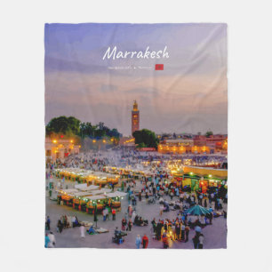 Cobertor De Velo Marraquexe, Marrocos - Praça Jemaa el Fnaa
