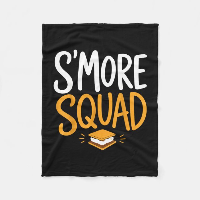 Cobertor De Velo Marshmallow fogueira camping s'mores  (Frente)