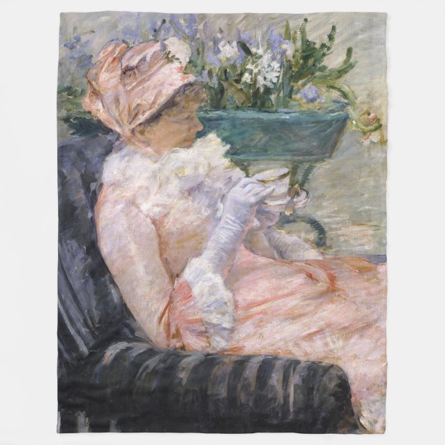 Cobertor De Velo Mary Cassatt - A Xícara de Chá (Frente)