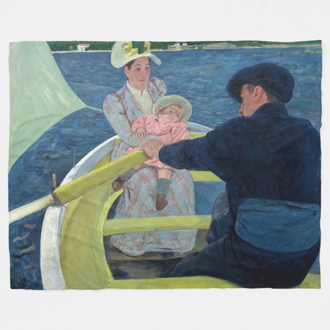 Cobertor De Velo Mary Cassatt - O Partido do Barco (Frente (Horizontal))
