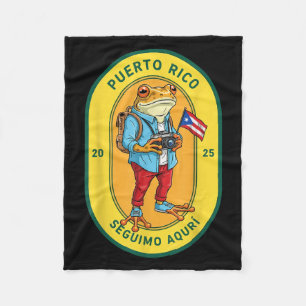 Cobertor De Velo Más Fotos Porto Rico Bandeira Riquenha Funny Sapo