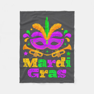Cobertor De Velo Máscara de Contas de Mardi Gras Pena
