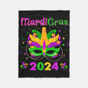 Cobertor De Velo Máscara de Mardi Gras Fleur De Lys Contas Carnaval