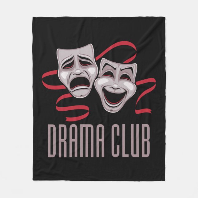 Cobertor De Velo Máscaras de Comédia e Tragédia do Clube de Teatro (Frente)