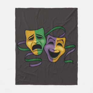 Cobertor De Velo Máscaras Teatrais Festivas de Mardi Gras Felizes e
