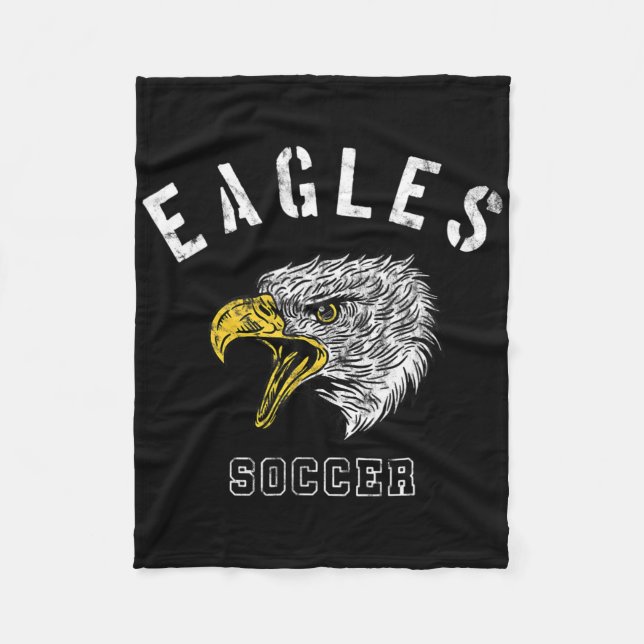 Cobertor De Velo Mascote da Equipe de Espírito da Escola de Futebol (Frente)