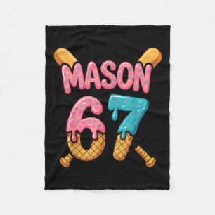 Cobertor De Velo Mason 67 Sorvete Gotejamento Beisebol 