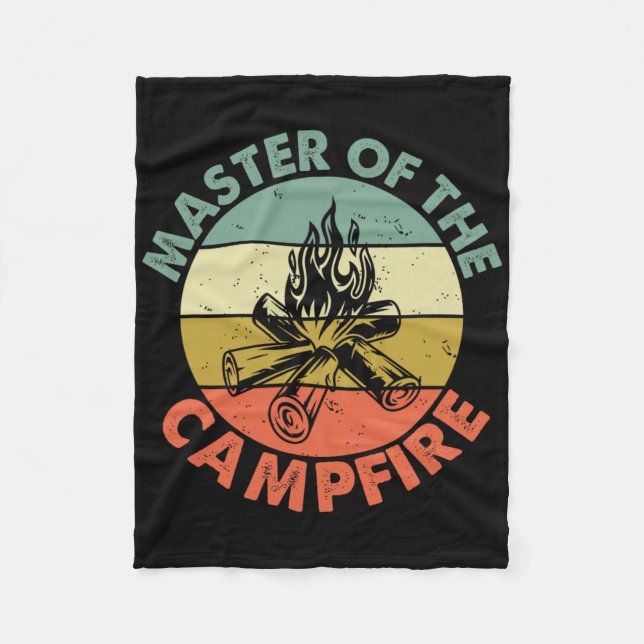 Cobertor De Velo Master Of The Campfire Dad Camping Shirt Camping D (Frente)