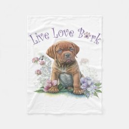 Cobertor De Velo Mastiff Dog Mãe Floral