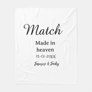 Cobertor De Velo Match made in heaven add name date simple calligra
