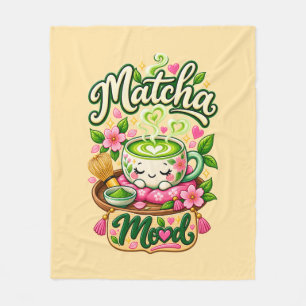 Cobertor De Velo Matcha Mood – Xícara de Matcha Kawaii Fofa