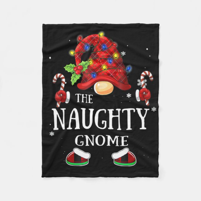Cobertor De Velo Matching Family The Naughty Gnome Christmas Group  (Frente)