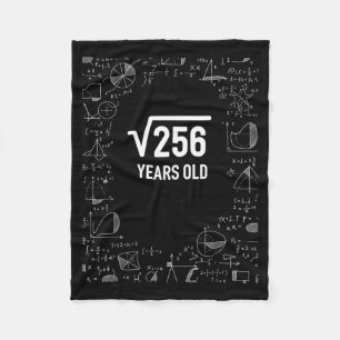 Cobertor De Velo Matemática 256 Anos, Aniversário Divertido de Mate