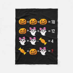 Cobertor De Velo Matemática Da Abóbora Matemática No Halloween Cu
