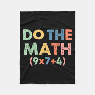Cobertor De Velo Matemática Faça a Conta (9x7+4) Equação Divertida