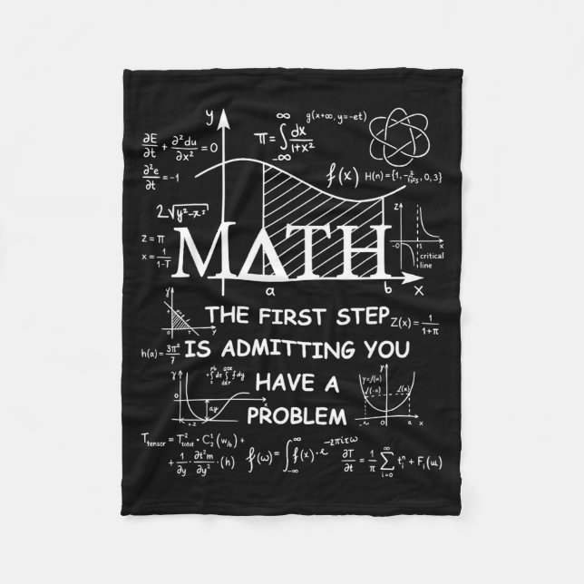 Cobertor De Velo Matemática o primeiro passo é admitir ter um probl (Frente)