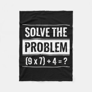 Cobertor De Velo Matemática Resolva O Problema (9 X 7) + 4 = _ Mate