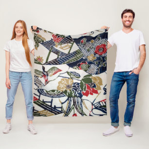 Cobertor De Velo Matéria têxtil japonesa do quimono do vintage