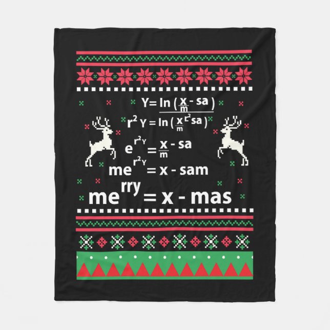 COBERTOR DE VELO MATH CHRISTMAS (Frente)
