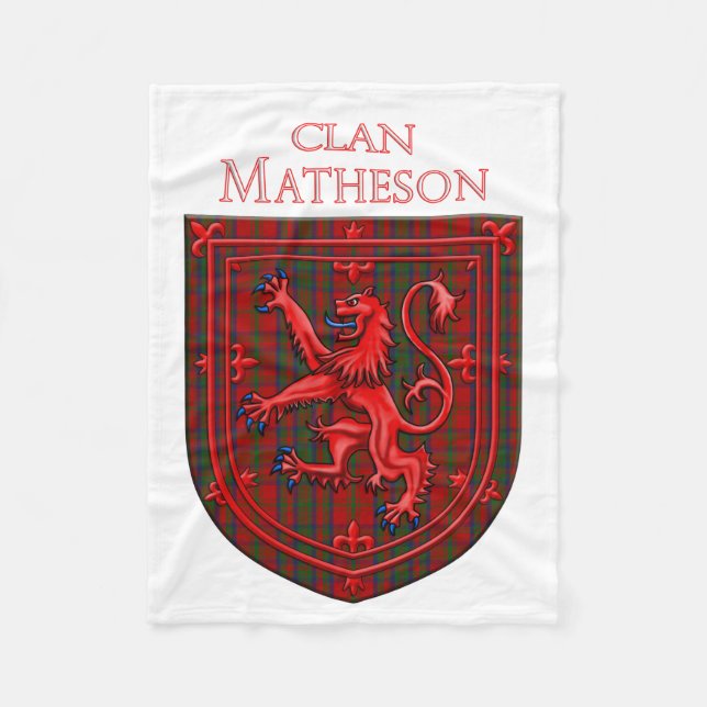 Cobertor De Velo Matheson Tartan Scottish Plaid Lion Rampant (Frente)