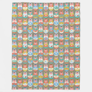 Cobertor De Velo Matreshka Fleece Blanket
