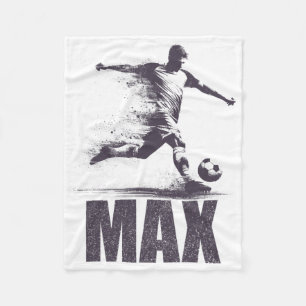 Cobertor De Velo Max Futebol Meninos Personalizado Primeiro Nome Ma
