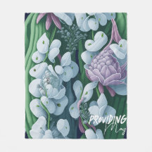 May Lily Of the Valley Fleece Blanket