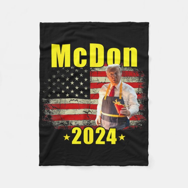 Cobertor De Velo Mcdon 2024 Funny Donald Trump French Fry Cooking F (Frente)