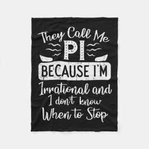 Cobertor De Velo Me Chame De Pi Porque Irracional Pi Day Math Te