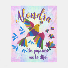 Cobertor De Velo 'Me lo dijo un pajarito' personalizable nombre