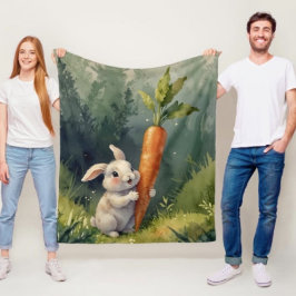 Cobertor De Velo Meadow Bunny Sonha: Cozy Fleece Blanket