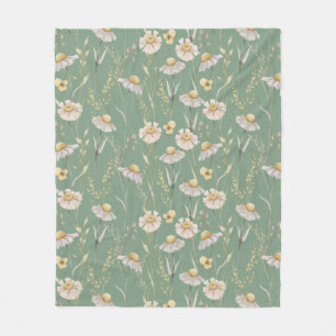 Cobertor De Velo Meadow cotage country impressão em verde