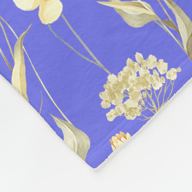 Cobertor De Velo Meadow cotage impressão azul (Quina)