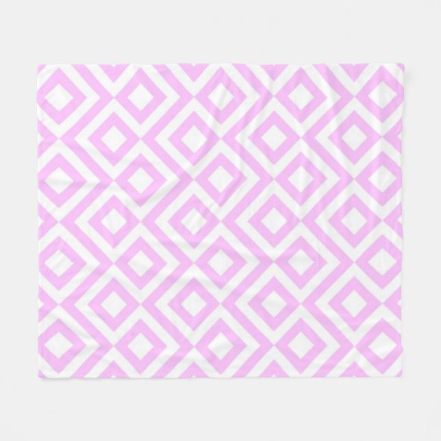 Cobertor De Velo Meander rosa e branco (Frente (Horizontal))