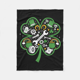 Cobertor De Velo Mecânico Trevo de Shamrock Dia de São Patrício Fem