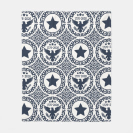 Cobertor De Velo Medalhão Águia do Patrimônio Americano (Navy Cream