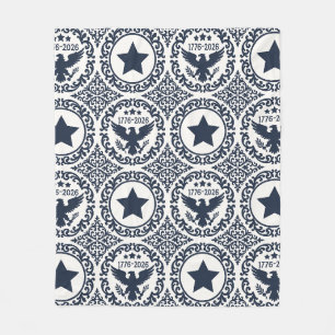 Cobertor De Velo Medalhão Águia do Patrimônio Americano (Navy Cream